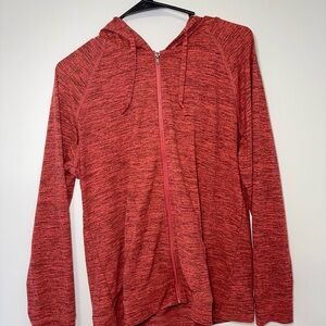 Maurices In Motion Womens Red Zip Up Hoodie Lightweight Athletic Size M